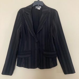Juniors Size Med Pinstriped Blazer/jacket
